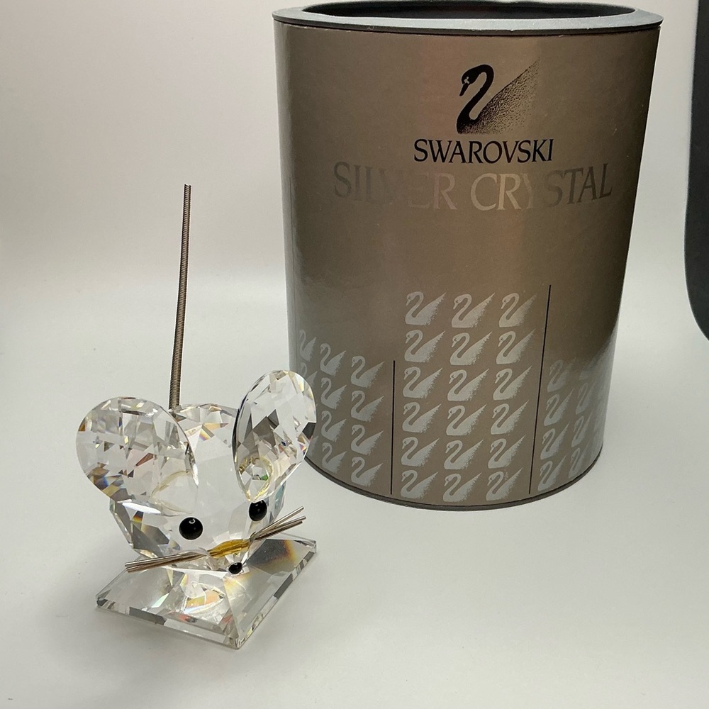 Swarovski Crystal Mouse with spring tail